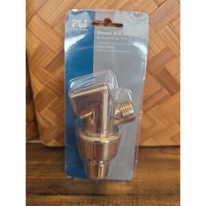 Plumb Works Shower Arm Bracket Brushed Nickel Finish DIY Installation New in Pkg